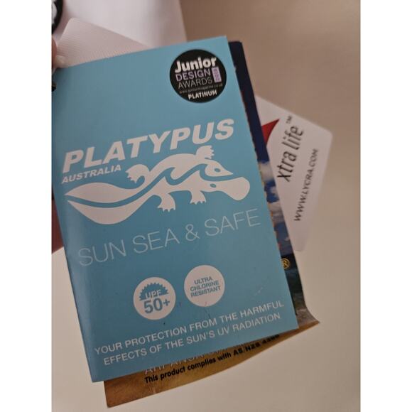 Platypus Australia Youth Boys UPF50+ Rash Guard Top Sunshirt size 14 - Picture 3 of 4